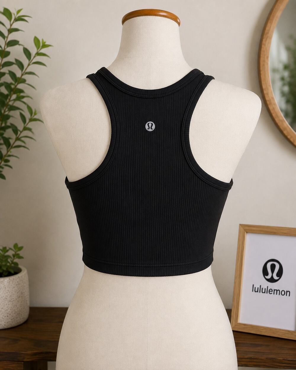 Lululemon Black Dual Strap Yoga Workout Running Athletic Sports Bra S